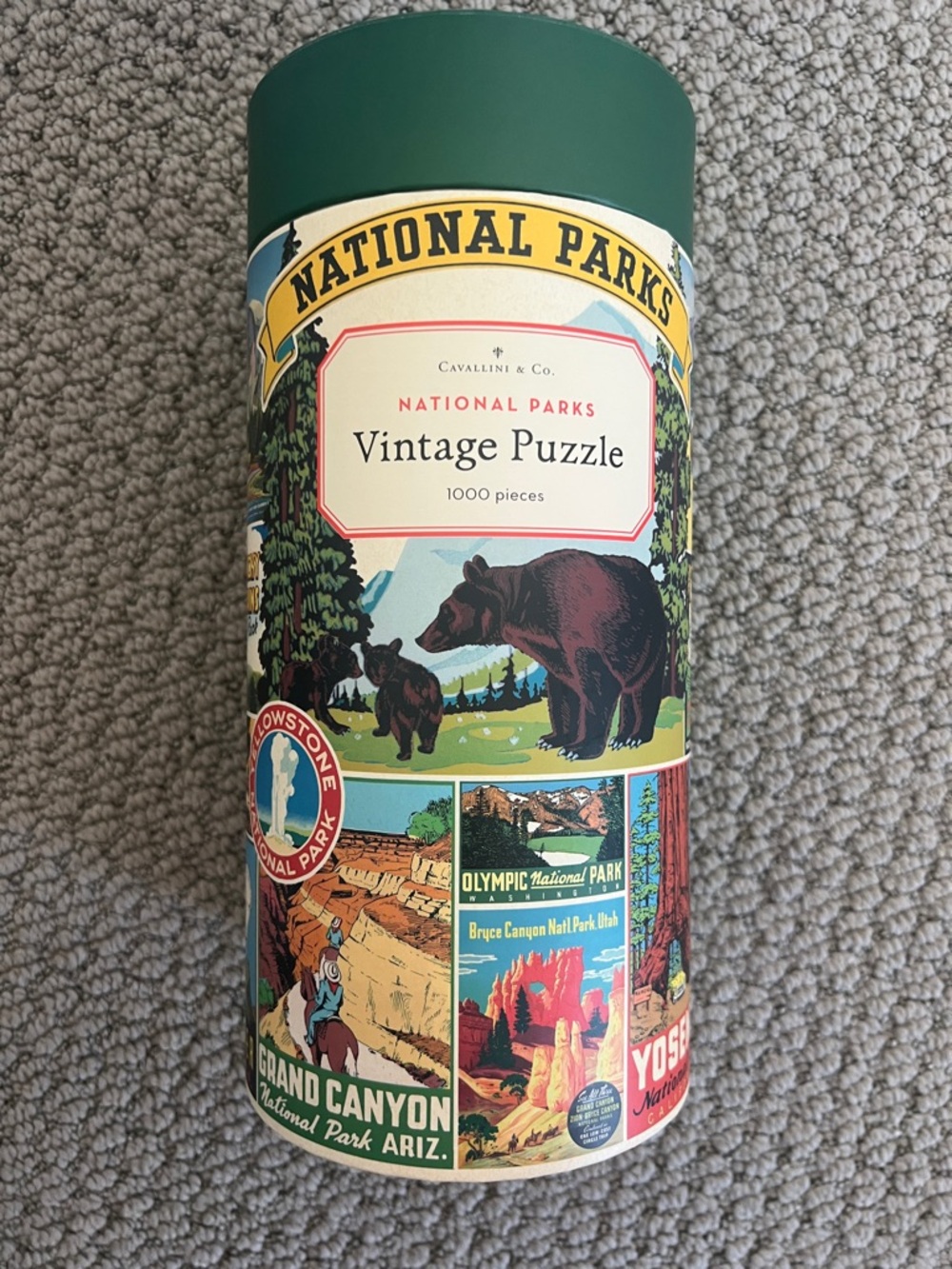 Cavallini & Co. National Parks Vintage Puzzle - game 1000 pieces